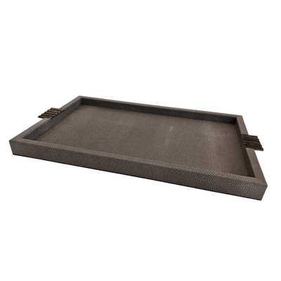 Eccotrading Design London Accessories Honeycomb Tray Grey Shagreen Leather House of Isabella UK