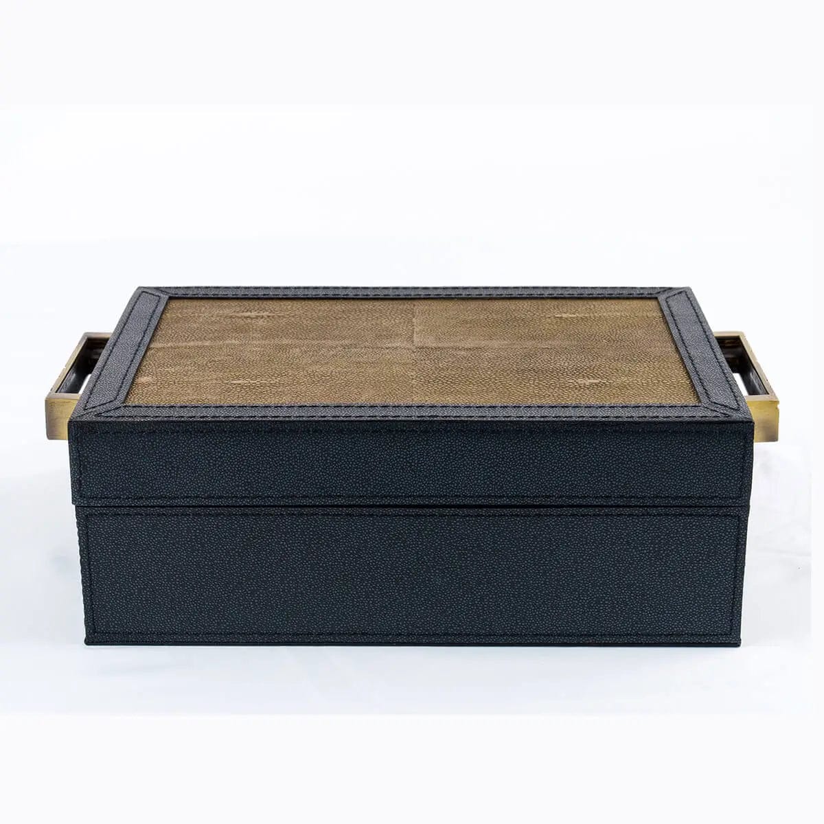 Eccotrading Design London Accessories Leather Box Gilded Gesso Shagreen House of Isabella UK