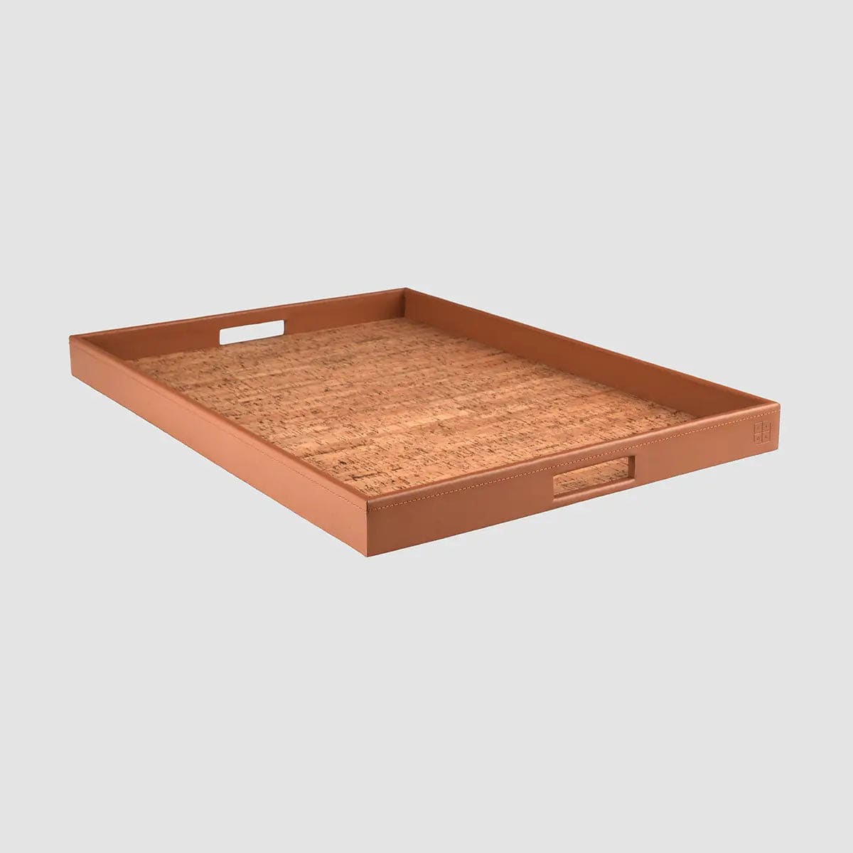 Ralf Rectangular Tray Leather and Cork.