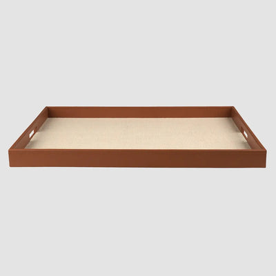 Eccotrading Design London Accessories Ralf Rectangular Tray Leather and Jute House of Isabella UK