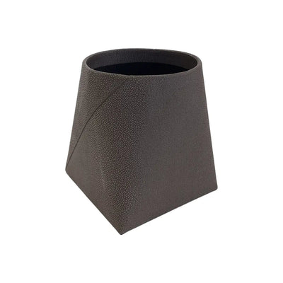 Eccotrading Design London Accessories Tapered Waste Bin Grey Shagreen Leather House of Isabella UK