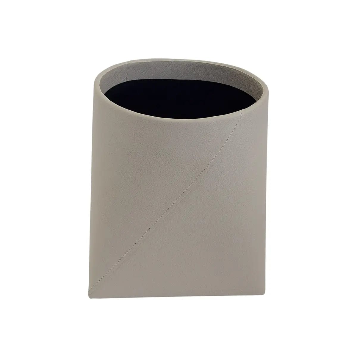 Eccotrading Design London Accessories Tapered Waste Bin Pumice Leather House of Isabella UK