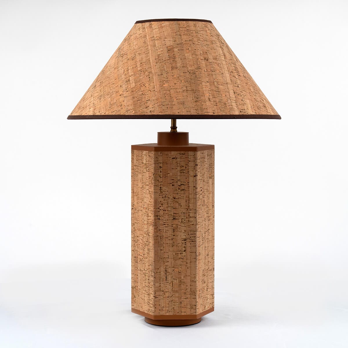 Ralf Hexagonal Lamp Leather and Cork.