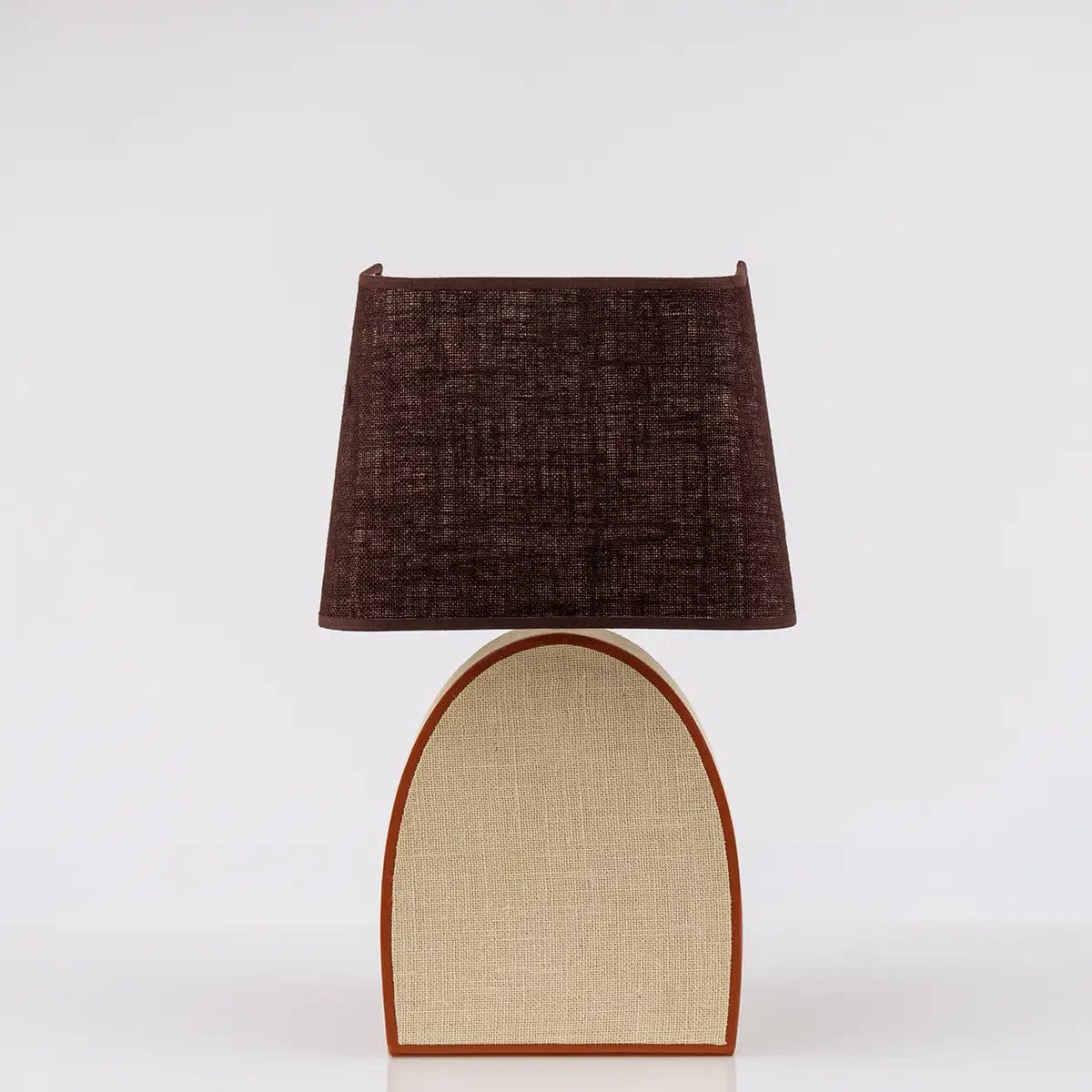 Eccotrading Design London Lighting Ralf Parabolic Lamp Leather and Jute House of Isabella UK