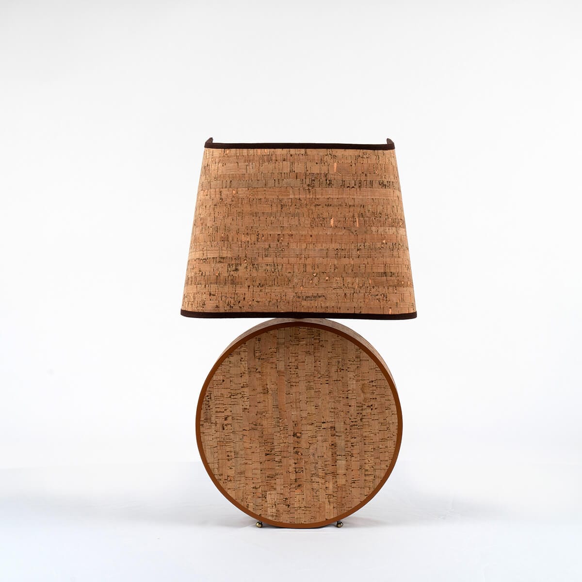 Eccotrading Design London Lighting Ralf Round Lamp Leather and Cork House of Isabella UK