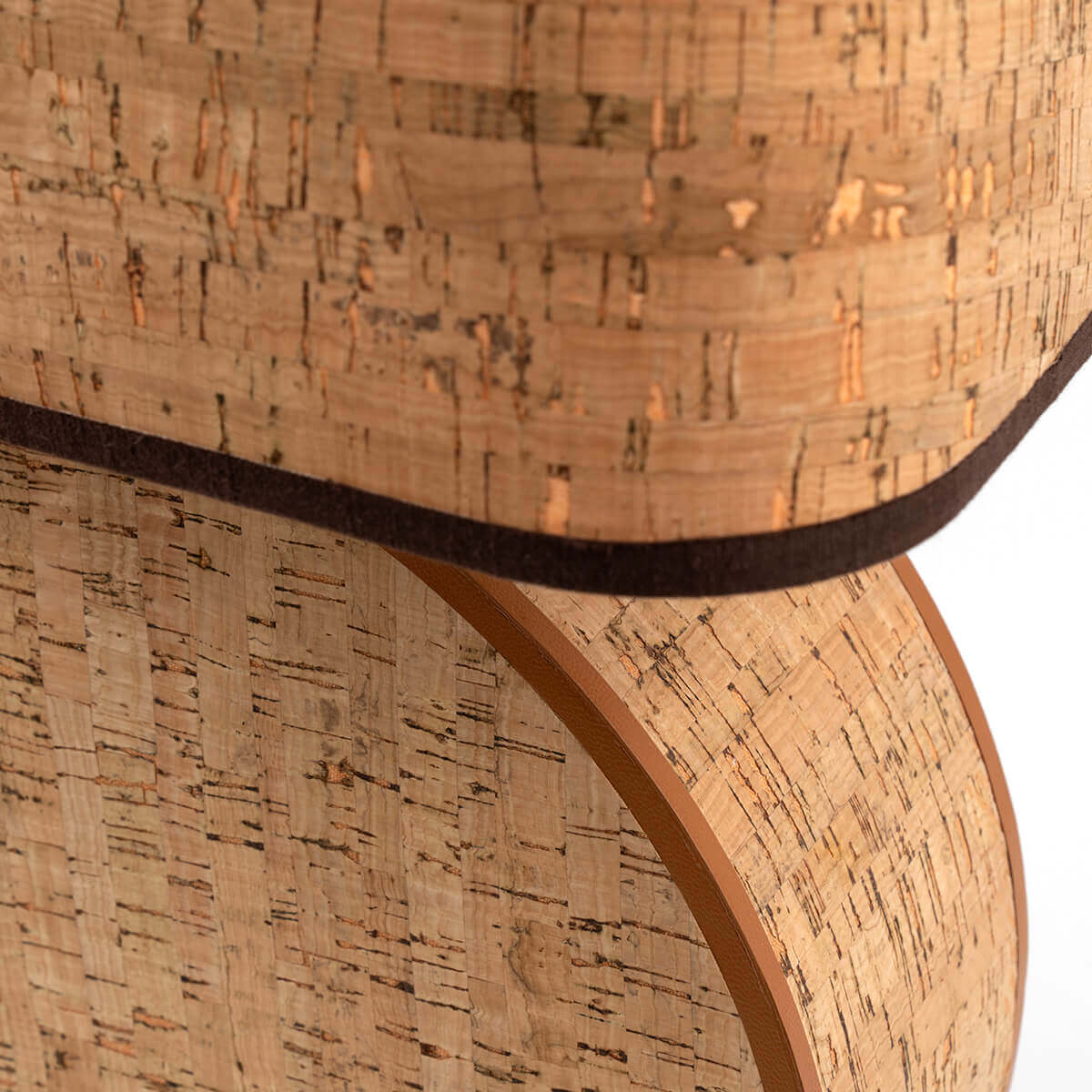 Eccotrading Design London Lighting Ralf Round Lamp Leather and Cork House of Isabella UK