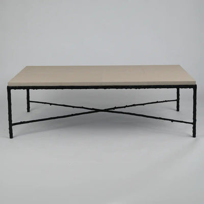 Eccotrading Design London Living Arun Coffee Table Bronze Pumice Leather House of Isabella UK