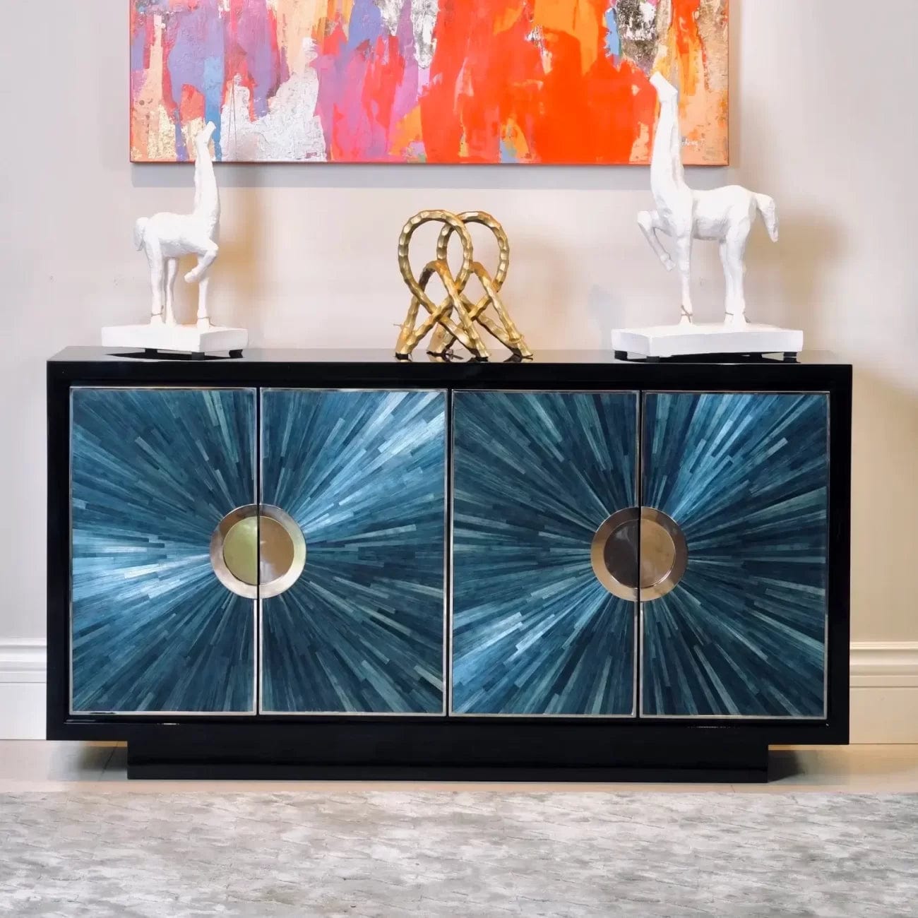 Eccotrading Design London Living Blue Moon Cabinet House of Isabella UK