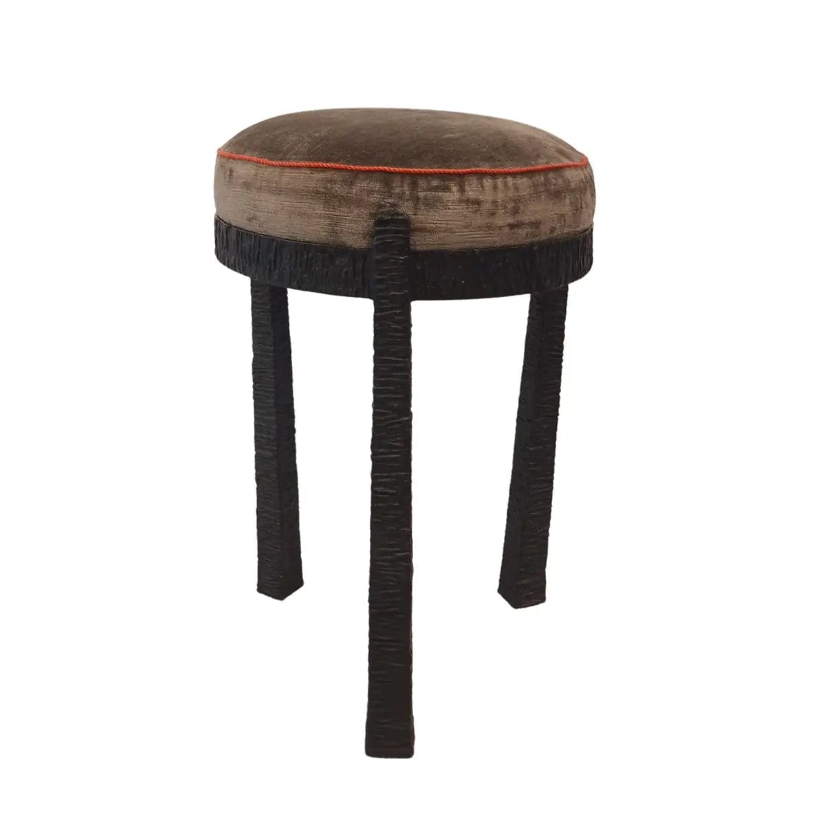 Eccotrading Design London Living Bronze Tuffet Stool Nera Upholstered House of Isabella UK