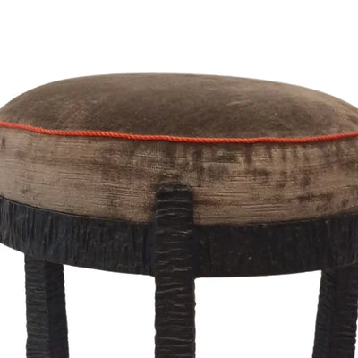 Eccotrading Design London Living Bronze Tuffet Stool Nera Upholstered House of Isabella UK