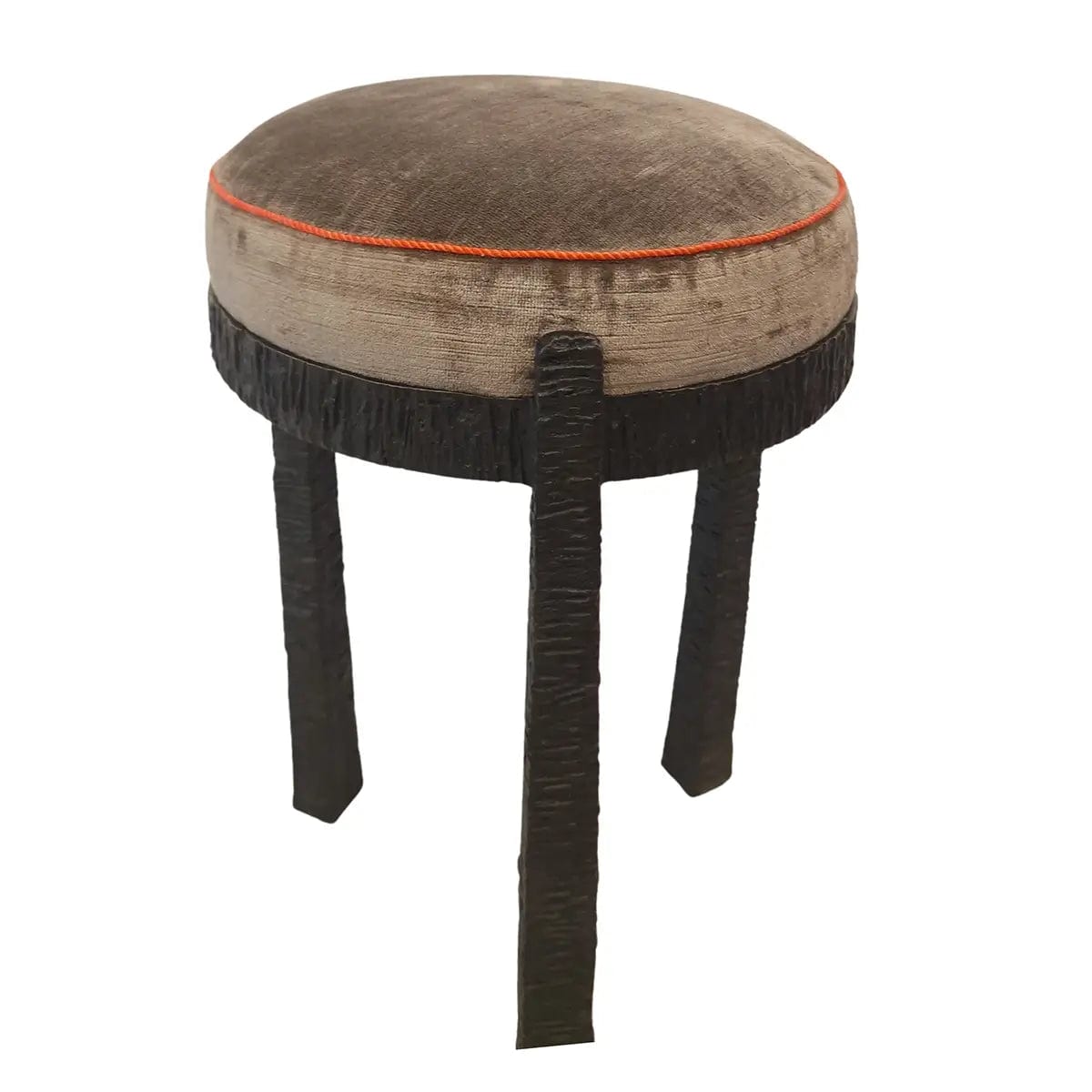 Eccotrading Design London Living Bronze Tuffet Stool Nera Upholstered House of Isabella UK