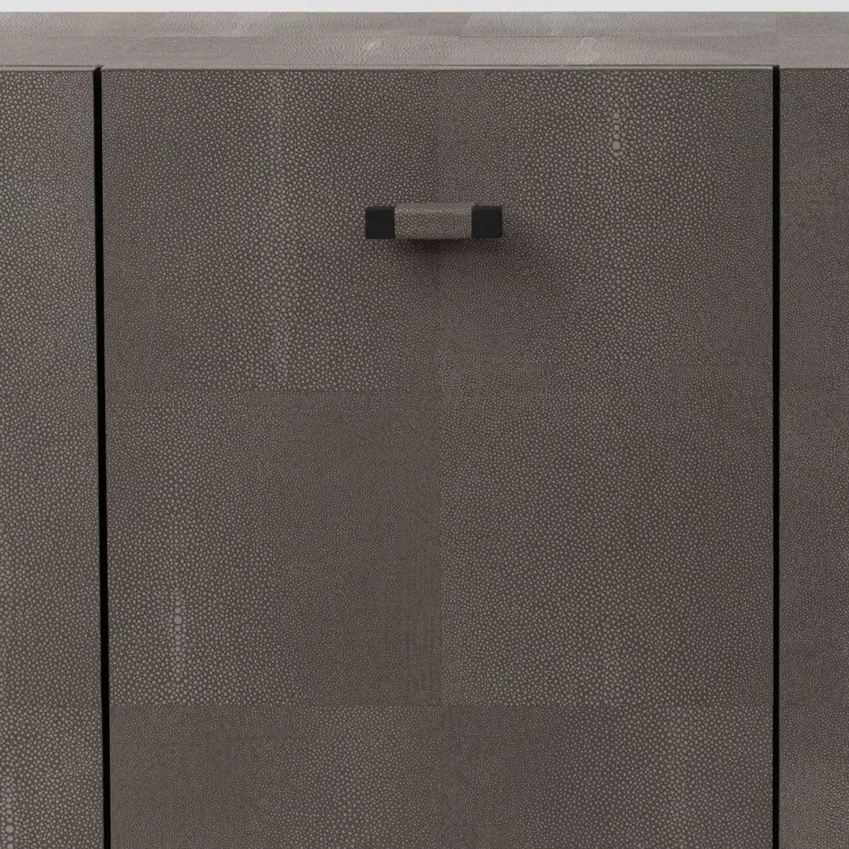 Linea Nera Cabinet Grey Shagreen Leather.