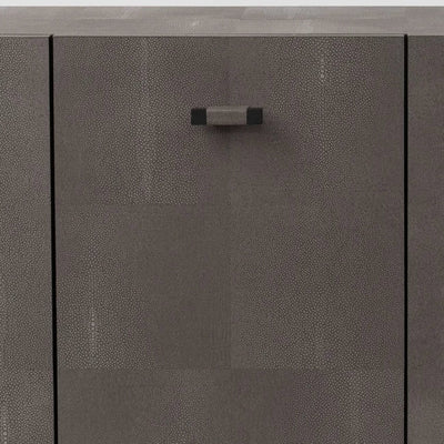 Eccotrading Design London Living Linea Nera Cabinet Grey Shagreen Leather House of Isabella UK