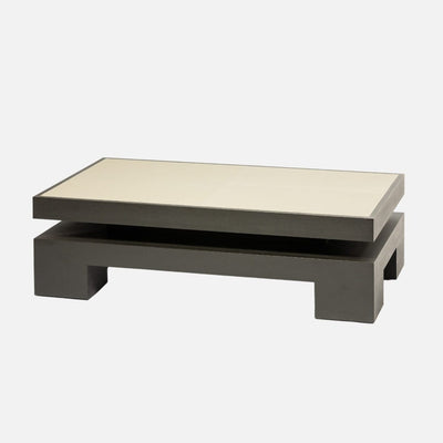 Eccotrading Design London Living Maison Coffee Table French Grey Leather House of Isabella UK