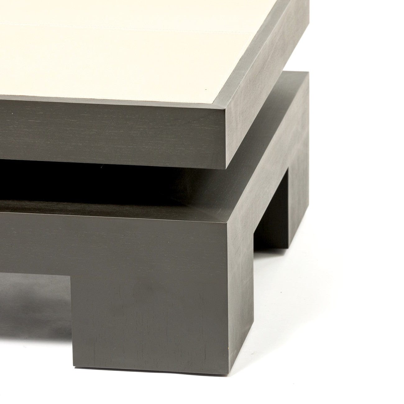 Eccotrading Design London Living Maison Coffee Table French Grey Leather House of Isabella UK