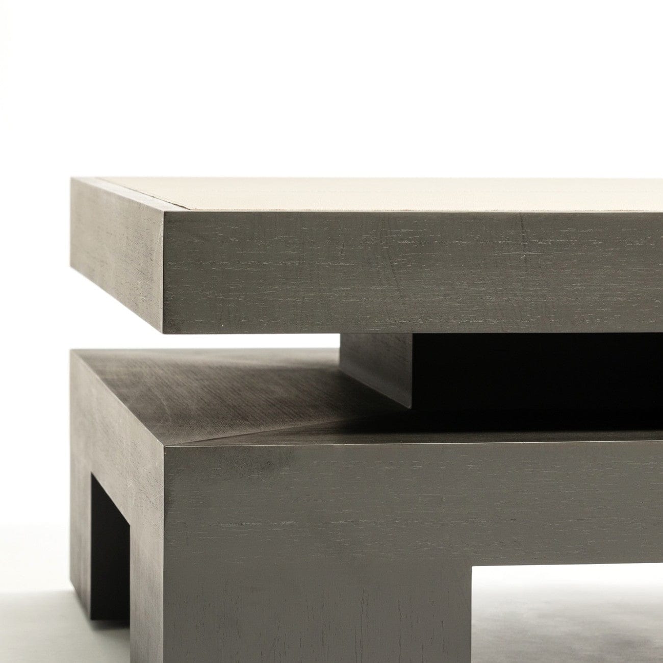 Eccotrading Design London Living Maison Coffee Table French Grey Leather House of Isabella UK