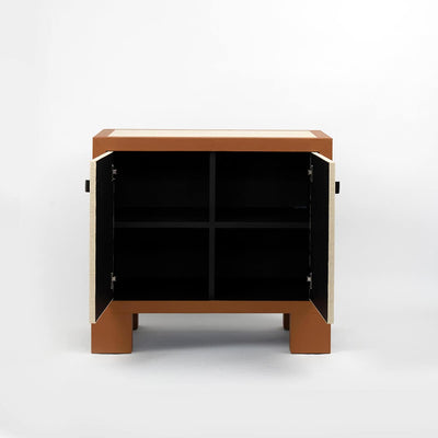 Eccotrading Design London Living Ralf Cabinet Leather and Jute House of Isabella UK