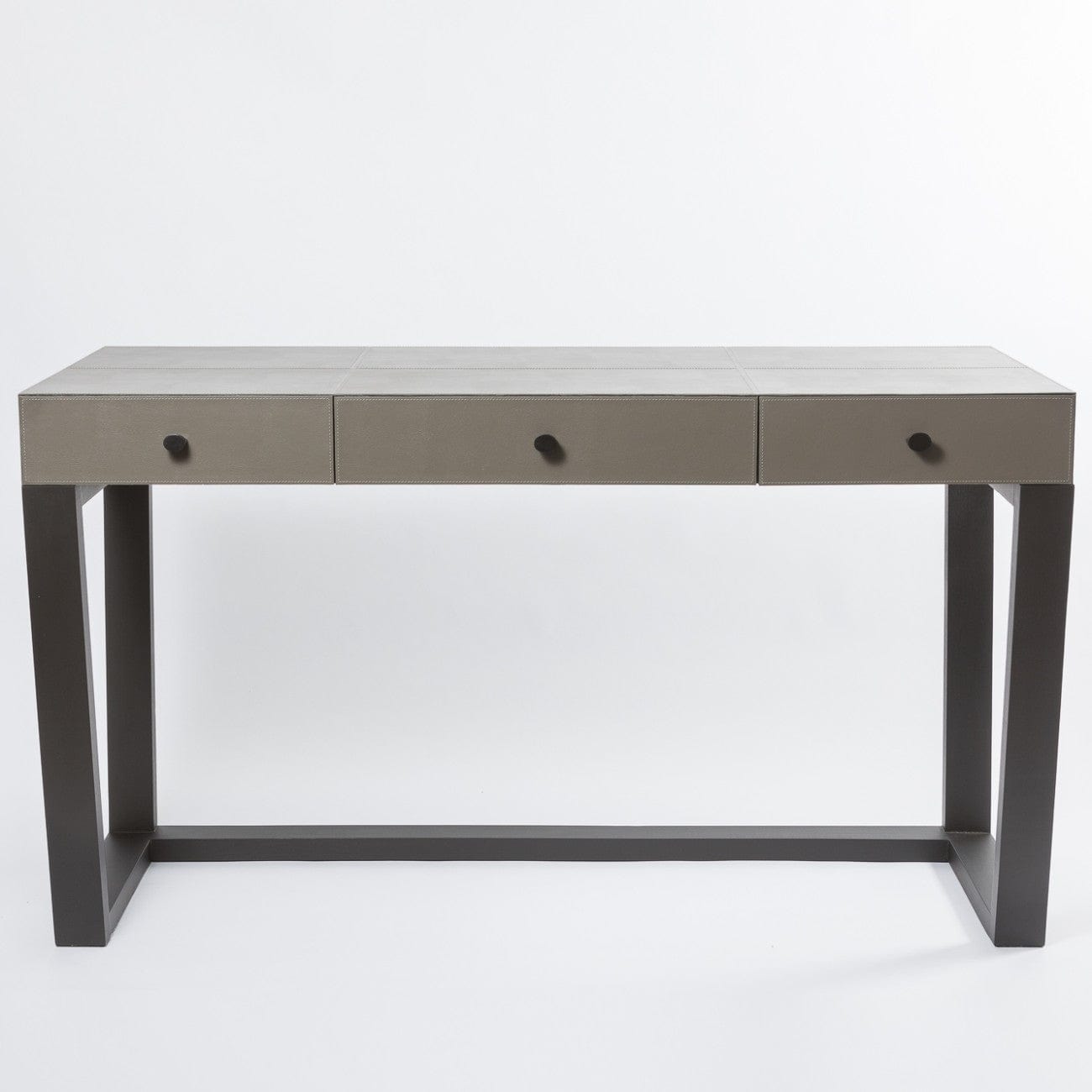 Eccotrading Design London Living Slim Jim Console Italian Grey Leather House of Isabella UK