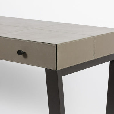 Eccotrading Design London Living Slim Jim Console Italian Grey Leather House of Isabella UK