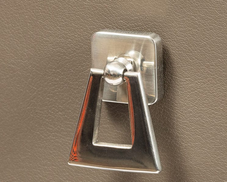 Slim Jim Console Italian Grey Leather.