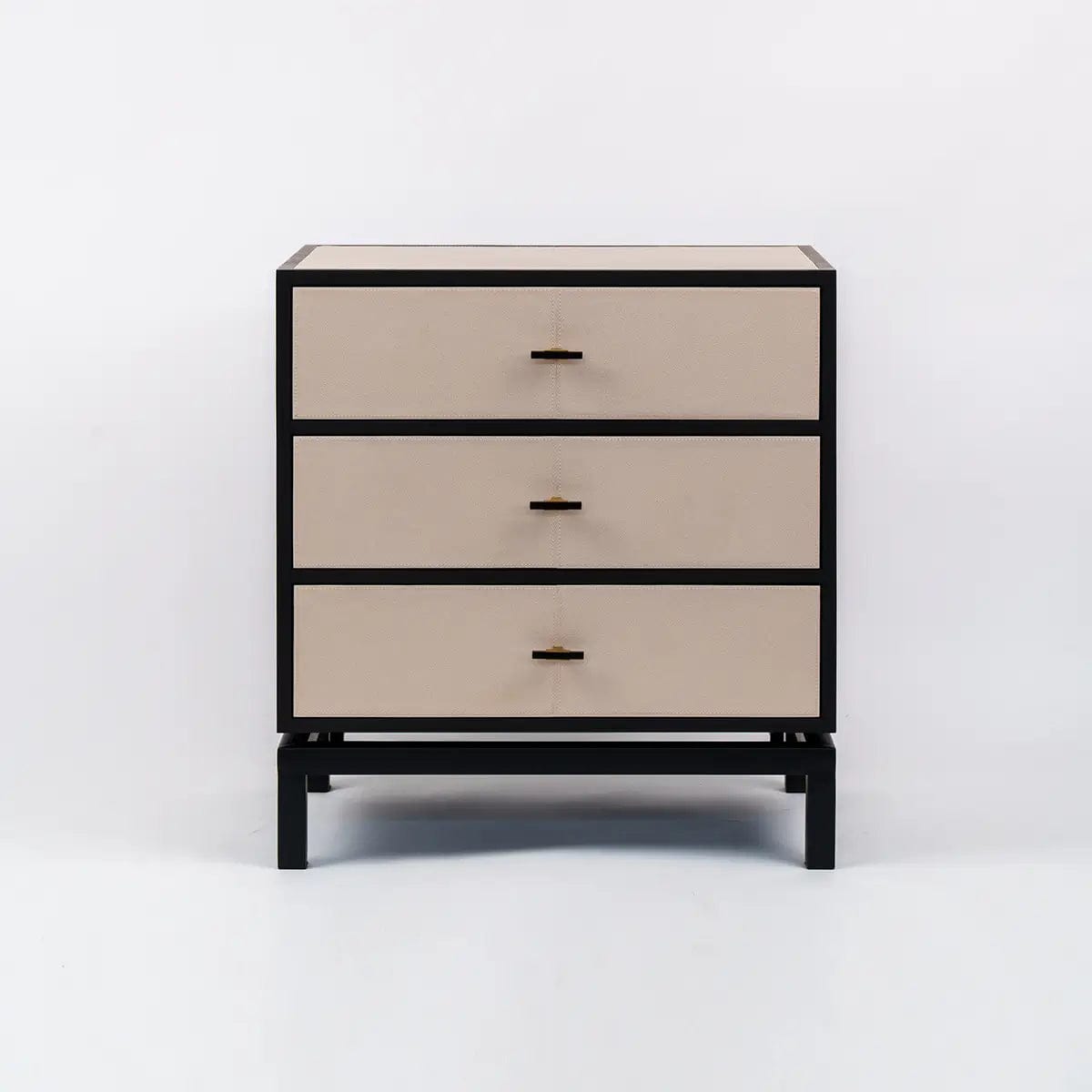 Eccotrading Design London Sleeping Bertie 3 Drawer Chest Pumice Leather House of Isabella UK