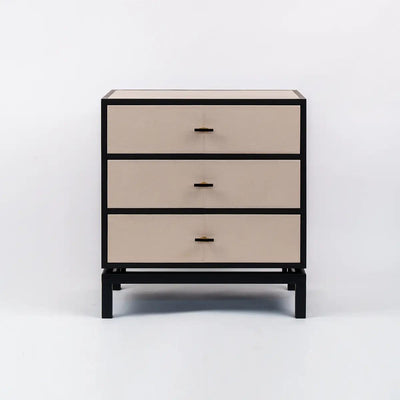 Eccotrading Design London Sleeping Bertie 3 Drawer Chest Pumice Leather House of Isabella UK