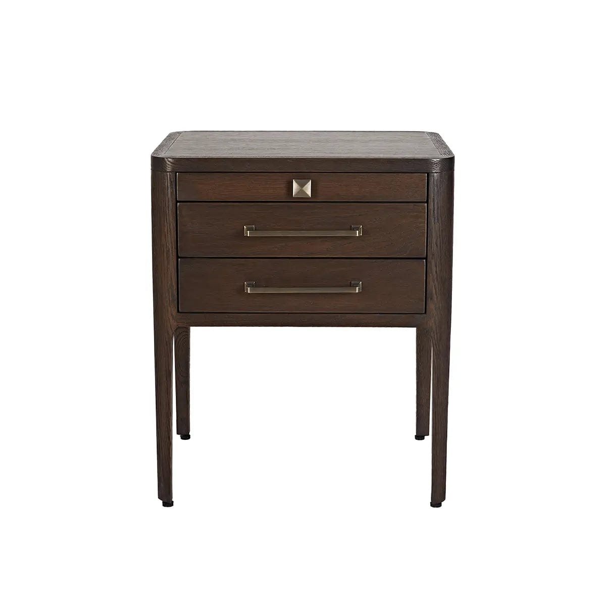 Eccotrading Design London Sleeping Hudson Tall Nightstand Brushed Brown Oak House of Isabella UK