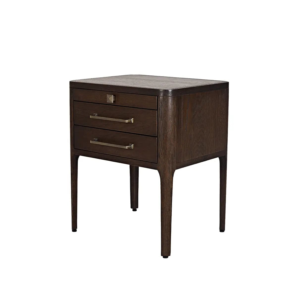 Eccotrading Design London Sleeping Hudson Tall Nightstand Brushed Brown Oak House of Isabella UK