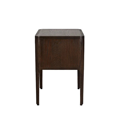 Eccotrading Design London Sleeping Hudson Tall Nightstand Brushed Brown Oak House of Isabella UK