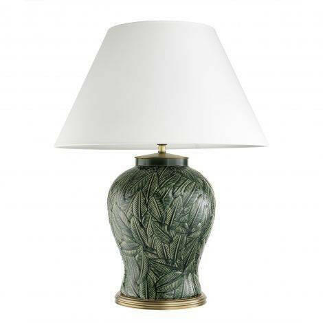 Table Lamp Cyprus - Green Ceramic | OUTLET.