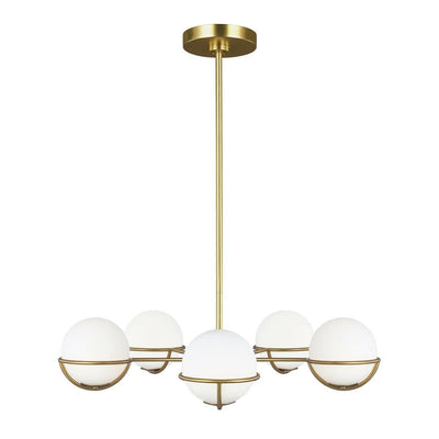 Elstead Lighting Lighting Apollo 5 Light Chandelier - Burnished Brass House of Isabella UK