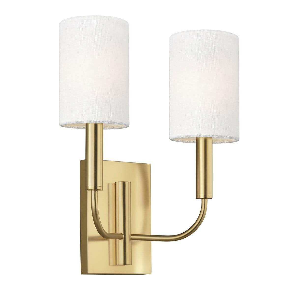 Elstead Lighting Lighting Brianna 2 Light Wall Light - Burnished Brass House of Isabella UK