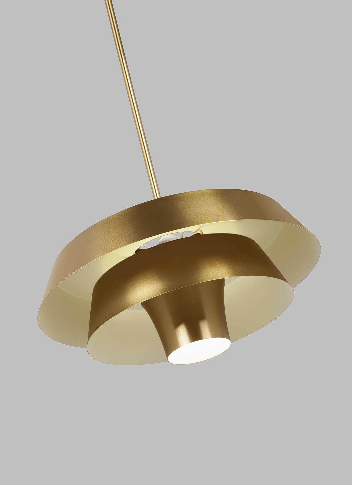 Brisbin 1 Light Pendant - Burnished Brass.