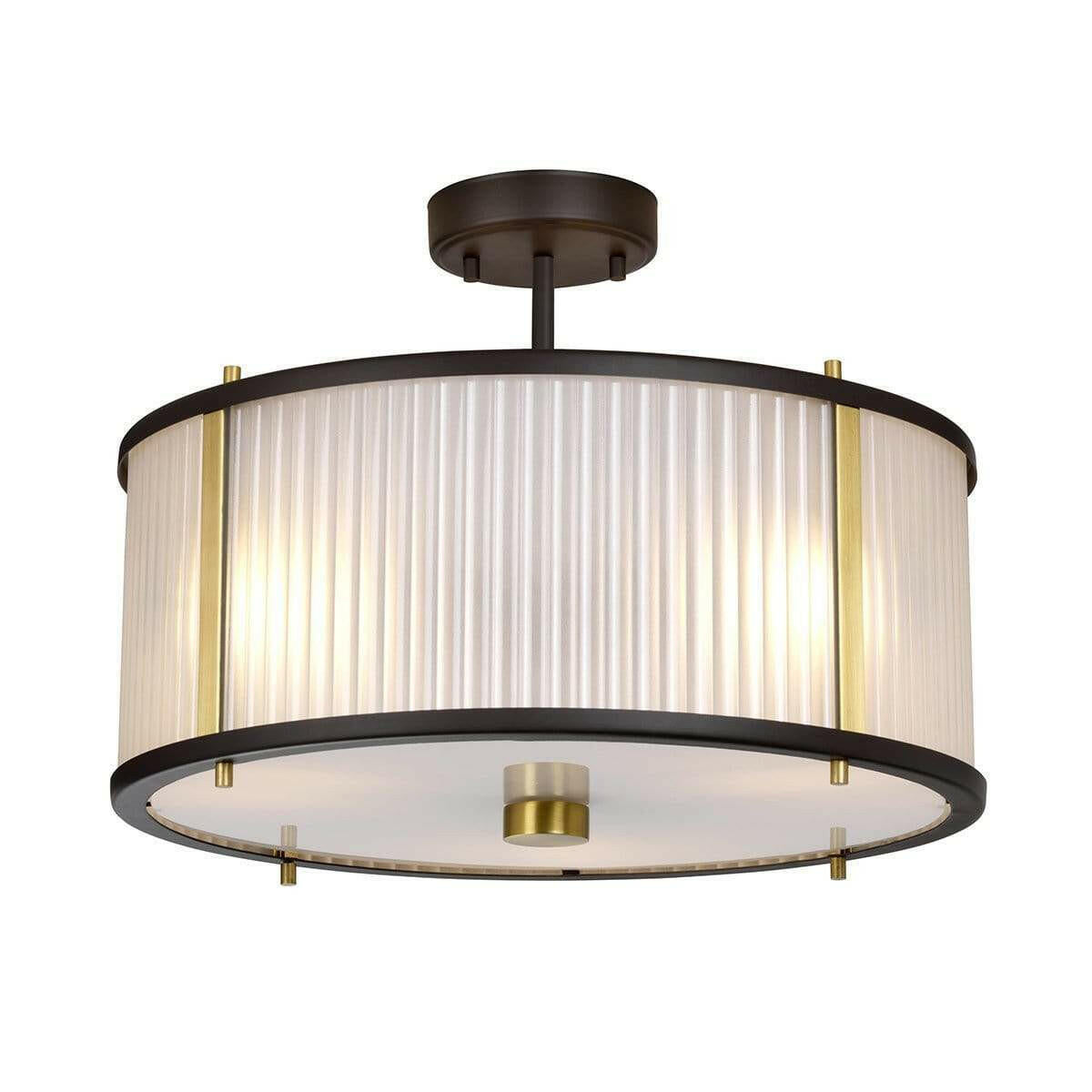 Corona 3 Light Pendant - Museum Bronze.