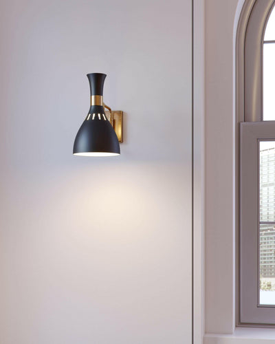 Elstead Lighting Lighting Joan 1 Light Wall Light - Midnight Black House of Isabella UK