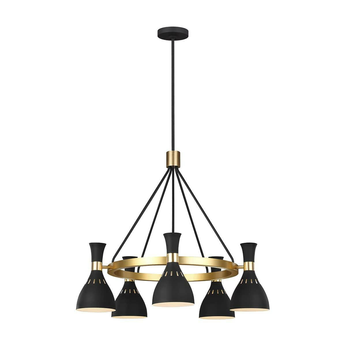 Elstead Lighting Lighting Joan 5 Light Chandelier - Midnight Black House of Isabella UK