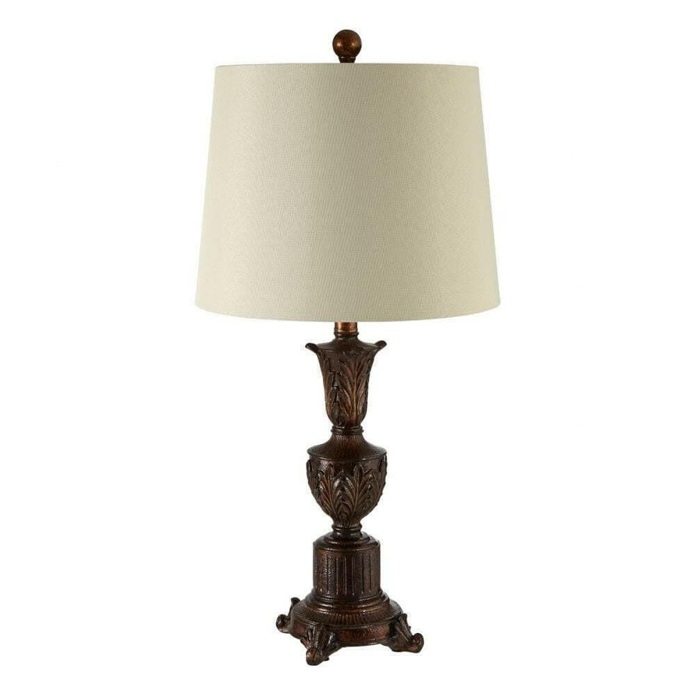 Jabain Bronze Table Lamp with Grey Shade.