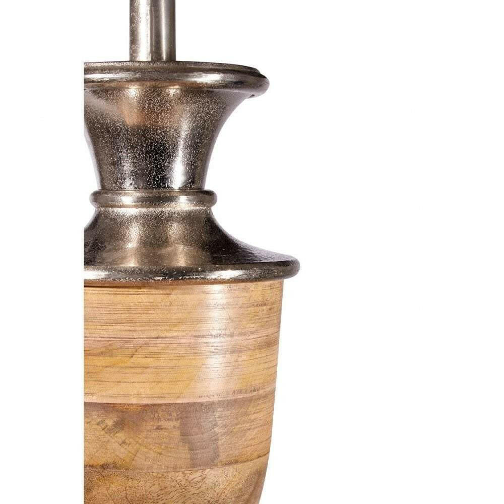 Jadeen Mango Wood & Nickel Table Lamp Base.