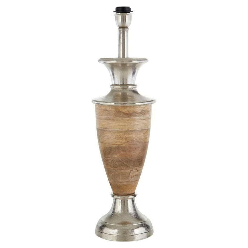 Jadeen Mango Wood & Nickel Table Lamp Base.