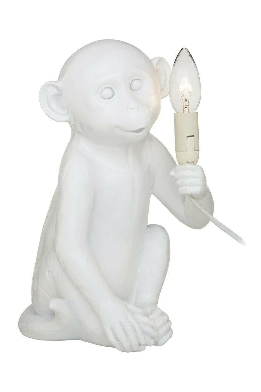 Matthew Monkey Lamp White.