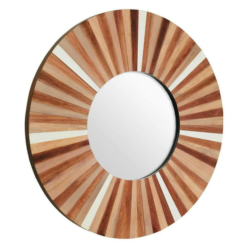 Galia Natural Wood Wall Mirror.