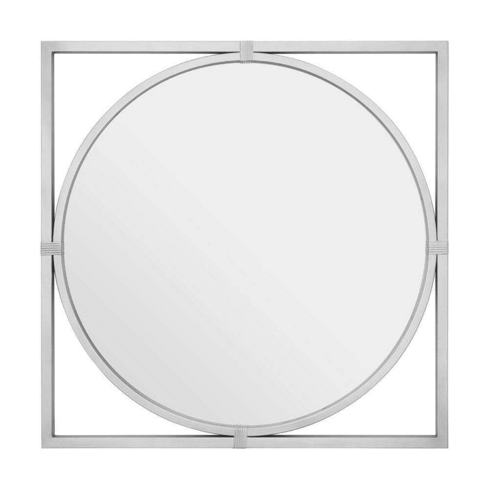 Langli Silver Square Wall Mirror.