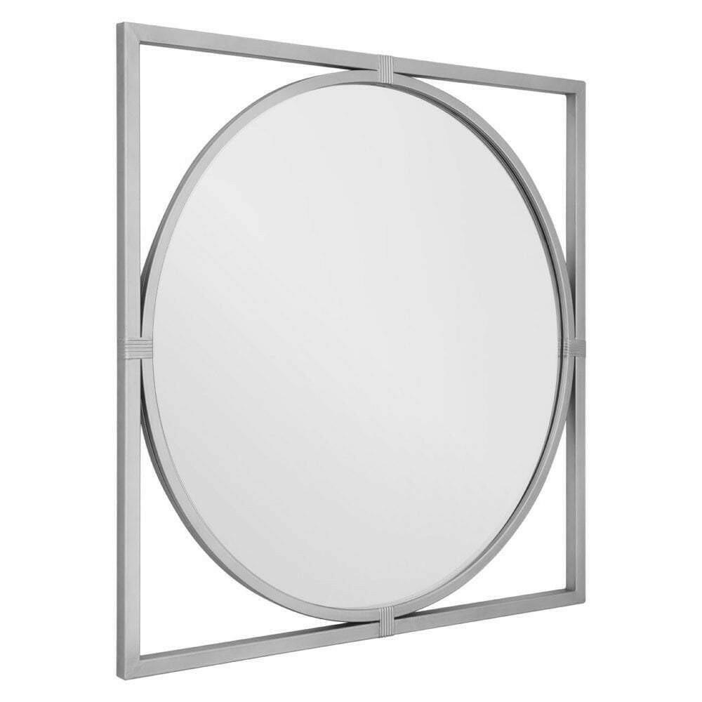 Langli Silver Square Wall Mirror.