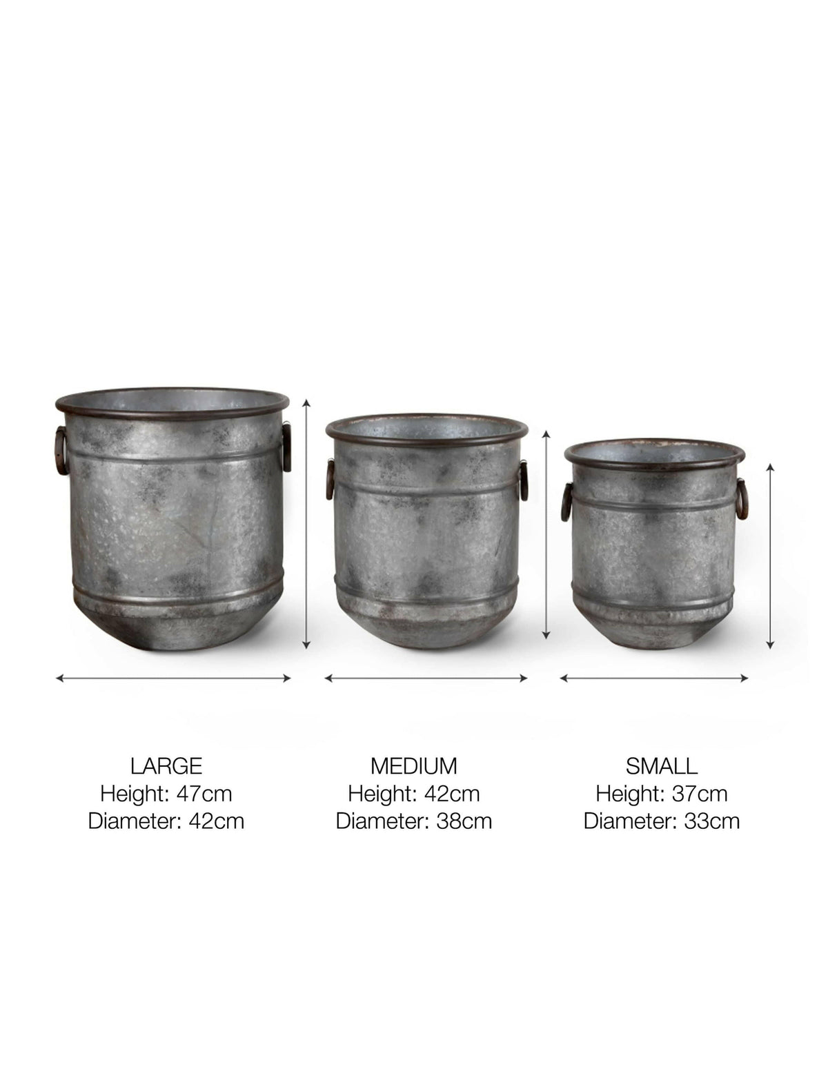 Set of 3 Malmesbury Planters.