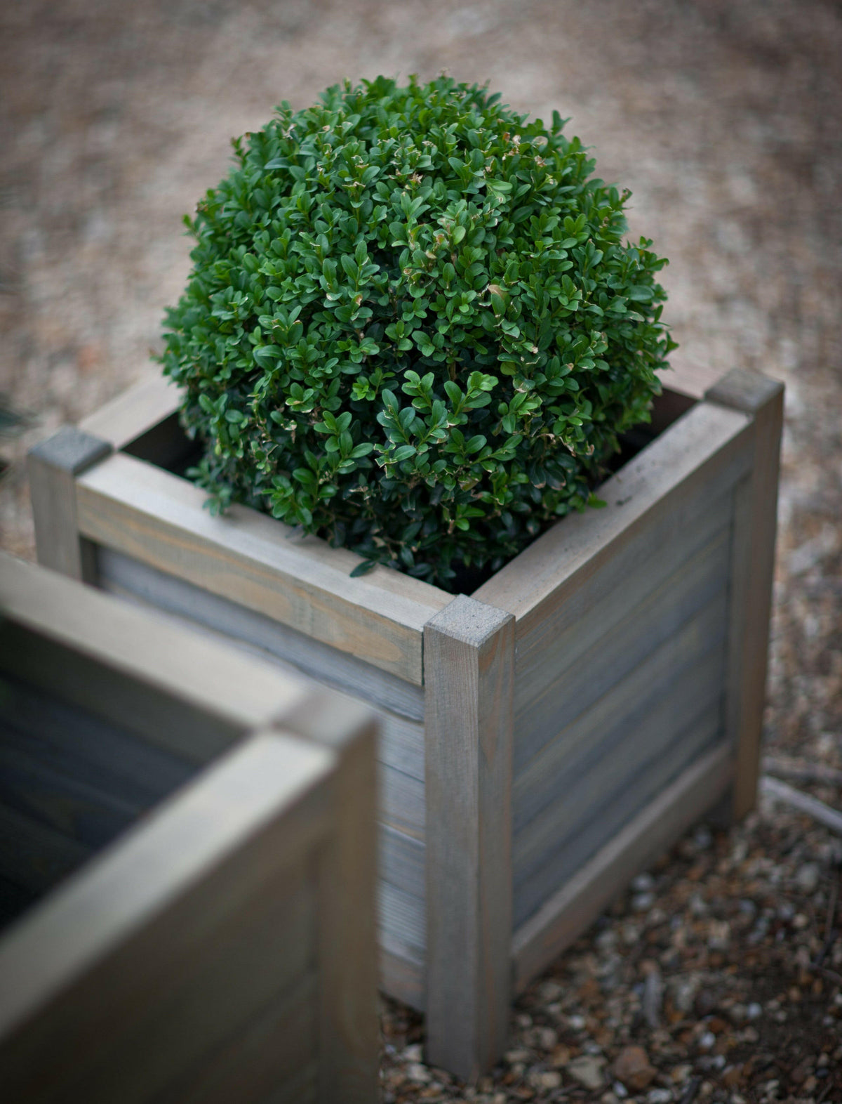 Square Wooden Planter - 40cm.