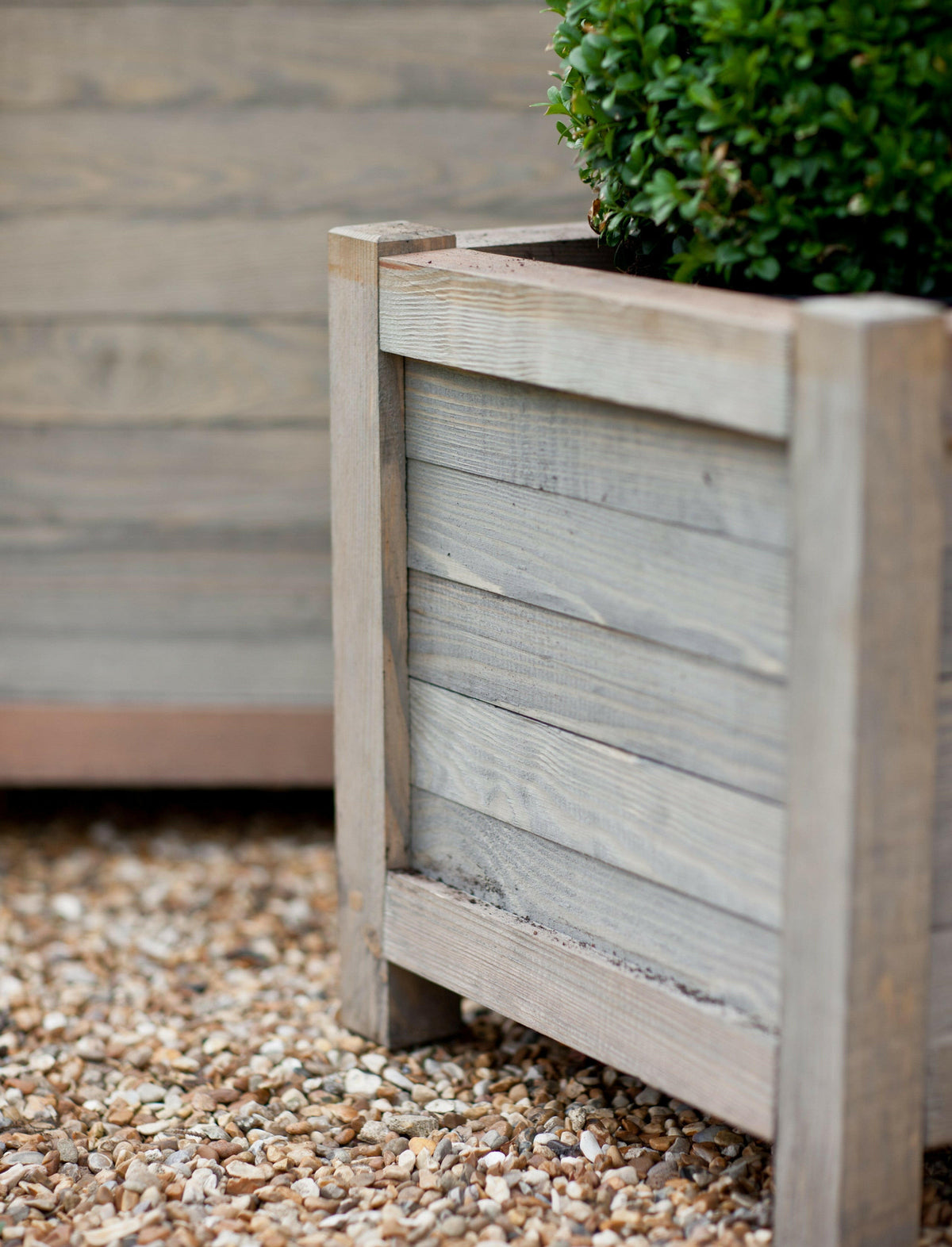 Square Wooden Planter - 40cm.