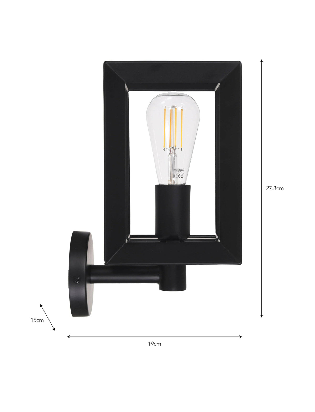 Brunswick Wall Light - Black.
