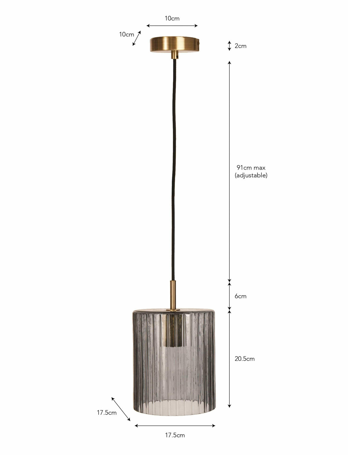 Clarendon Pendant Light - Grey.