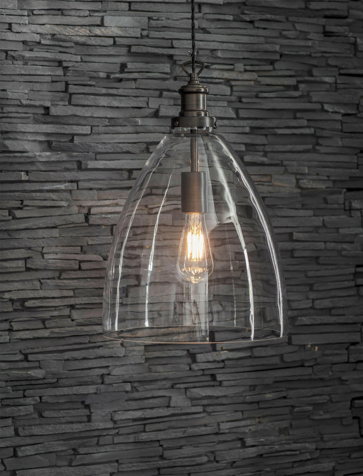 Hoxton Bullet Pendant Light - Antique Bronze.