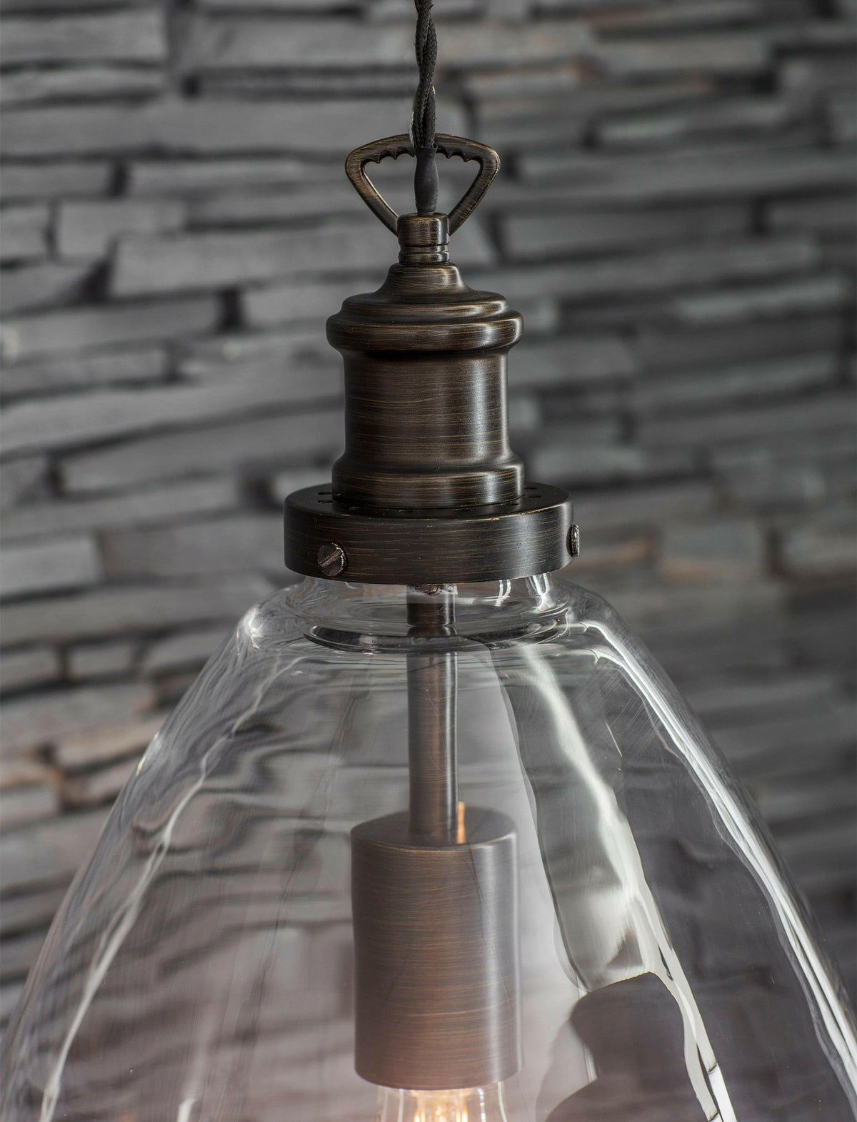 Hoxton Bullet Pendant Light - Antique Bronze.